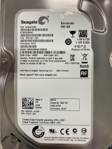 【データ復旧・データ復元成功実績】HDD Seagate ST500DM002 500GB PC内蔵HDD、BIOSで認識していない