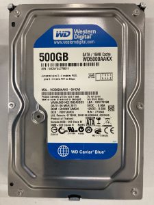 【データ復旧・データ復元成功実績】HDD Western Digital WD5000AAKX-001CA0 500GB 異音がして認識しない。