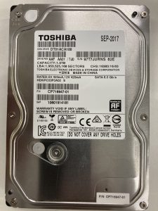 【データ復旧・データ復元成功実績】HDD TOSHIBA DT01ACA100 1TB PC内蔵HDD、OS起動しない