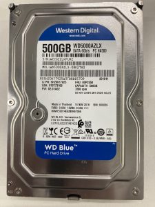 【データ復旧・データ復元成功実績】HDD WD5000AZLX 500GB デスクトップPC内蔵HDD、OS起動しない