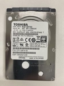 【データ復旧・データ復元成功実績】HDD TOSHIBA MQ01ABF050 500GB PC内蔵HDD、異音がして認識しない