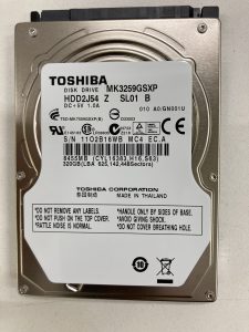 【データ復旧・データ復元成功実績】HDD TOSHIBA MK3259GSXP 320GB USB外付HDD内蔵HDD、認識しない