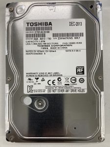 【データ復旧・データ復元成功実績】HDD TOSHIBA DT01ACA100 1TB USB外付内蔵HDD、認識しない。