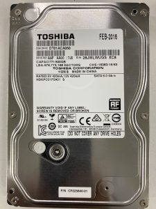 【データ復旧・データ復元成功実績】HDD DT01ACA050 500GB PC内蔵HDD、アクセスできない