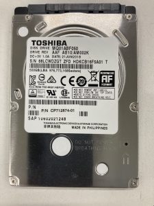 【データ復旧・データ復元成功実績】HDD TOSHIBA MQ01ABF050 500GB　ノートPC内蔵HDD、OS起動しない。読込エラー。