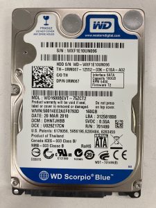 【データ復旧・データ復元成功実績】HDD WD WD1600BEVT-75ZCT2 160GB OS起動しない