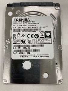 【データ復旧・データ復元成功実績】HDD TOSHIBA MQ01ABF050 500GB Windows起動しない