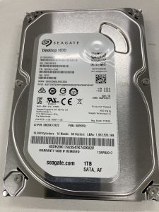 【データ復旧・データ復元成功実績】HDD Seagate ST1000DM003 1TB デスクトップ内蔵HDD、OS起動しない。