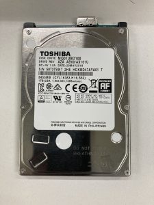 【データ復旧・データ復元成功実績】外付HDD TOSHIBA HD-PF10TW 1TB 水につかってしまった