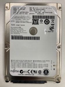 【データ復旧・データ復元成功実績】HDD FUJITSU MJA2500BH 500GB 外付HDD内蔵HDD、通電しない。