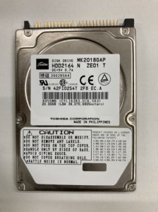 【データ復旧・データ復元成功実績】HDD TOSHIBA MK2018GAP 20GB　USB外付HDD内蔵HDD、フォーマット要求エラー