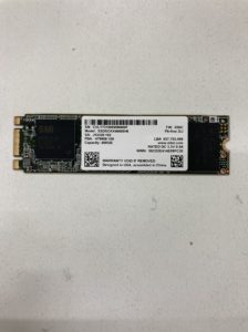 【データ復旧・データ復元成功実績】SSD Intel SSDSCKKW480H6 480GB　ノートPC内蔵SSD。PCから取り外して確認したところドライブとして認識しない。