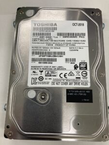 【データ復旧・データ復元成功実績】HDD TOSHIBA DT01ACA100 1TB 異音がして認識しない